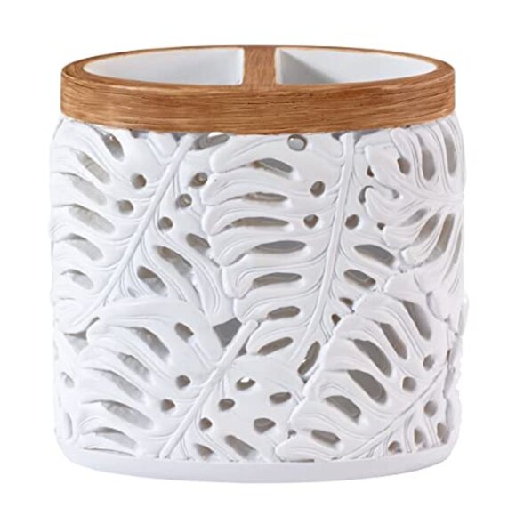 Avanti Linens - Toothbrush Holder, Palm Tree Leaves Inspired Home Decor - Picture 3 of 4
